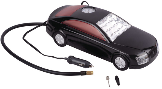 良い価格 1台の車に付き3台はタイヤのインフレーションのためのLEDライトが付いている速いプラスチック空気圧縮機DC12Vを形づける オンライン