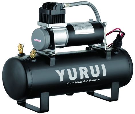良い価格 空冷方式の上の12V 150PSIの空気源のキット速いインフレーションのための1.5のガロン タンク黒い金属 オンライン