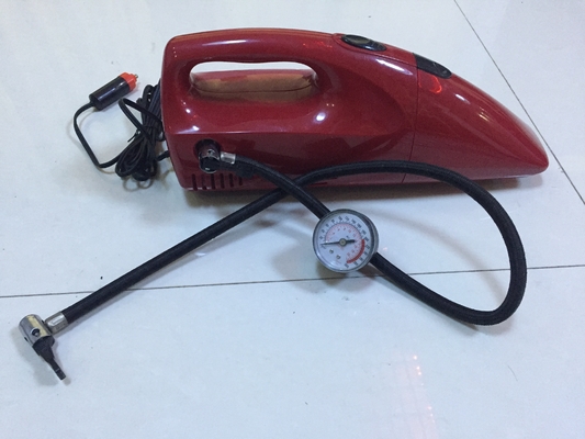 良い価格 2 1 DCインフレーションFuctionを用いる車のための12Vのに付き赤くおよび黄色の豪華な携帯用車の掃除機 オンライン