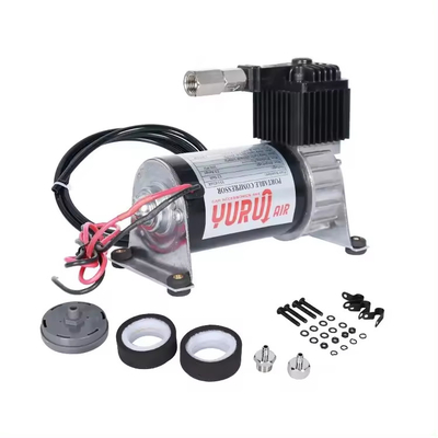 DC 12v エアライド サスペンション コンプレッサー トラック用 クロムとブラック