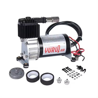 DC 12v エアライド サスペンション コンプレッサー トラック用 クロムとブラック