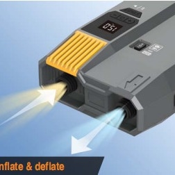 最速のSUP電気ポンプ 12VとAC電源線 自動デジタルスクリーンで 20psiまでサメのように膨らませ 膨らませ
