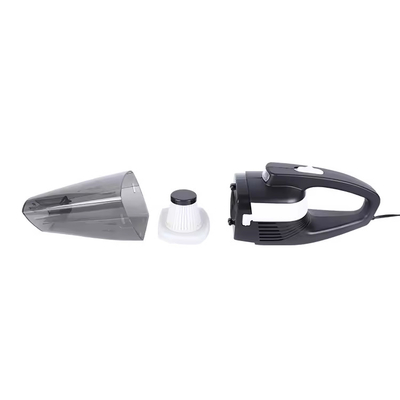 DC12V ハンドヘルドカー掃除機 煙草点灯器 LEDランプ プラスチック ブラック