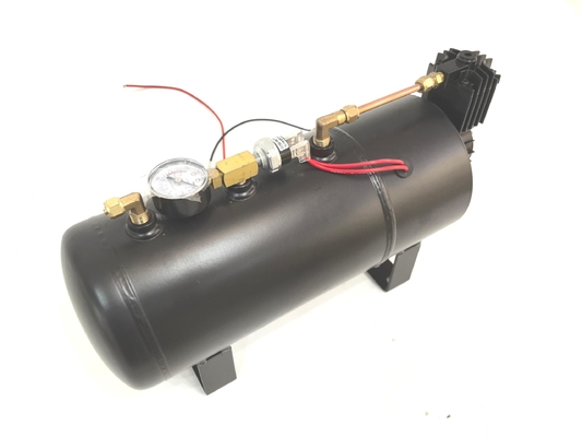 耐久性 2 イン 1 エアリフト サスペンション コンプレッサー 1.0 ガロン エアタンク付き 車用 エアソース キット