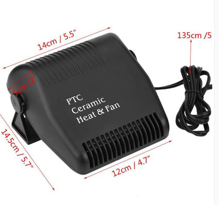 150w 12v小型携帯用車のヒーター電気黒い色の長いワーキング・ライフ