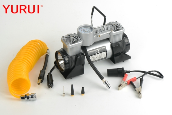 トラックの小型タイヤの空気ポンプ ライトとの12ボルトDcの銀製の黒い色180w