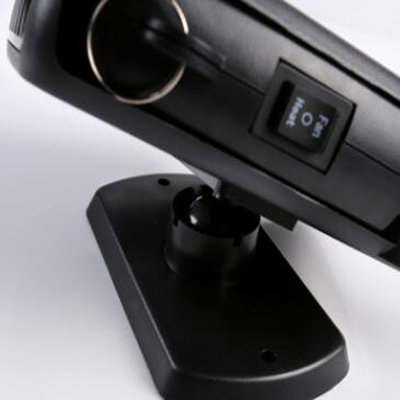 Dc 12vファン/ヒーター機能のプラスチック携帯用車のヒーターの黒い色