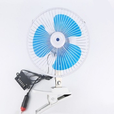 青い電気自動車の冷却ファン12v/24vねじ土台のプラスチック