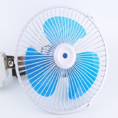 青い電気自動車の冷却ファン12v/24vねじ土台のプラスチック