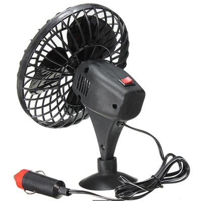 黒いプラスチック ミニカーファン DC 12V 冷却カーファン