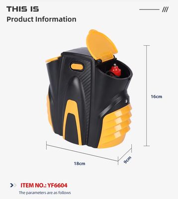 12V ポータブルカータイヤエアコンプレッサー 150PSI LEDライト付き