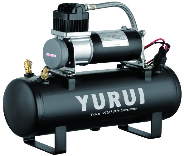空冷方式の上の12V 150PSIの空気源のキット速いインフレーションのための1.5のガロン タンク黒い金属