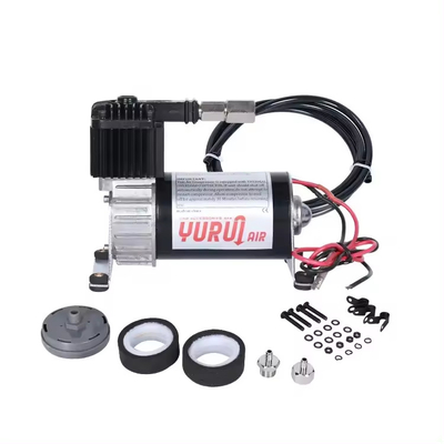 DC 12v エアライド サスペンション コンプレッサー トラック用 クロムとブラック