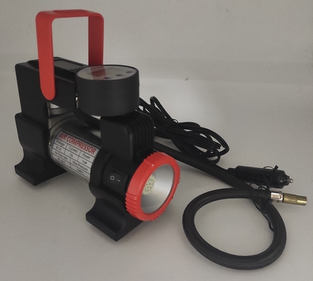良い価格 DC12V LEDライト ポータブル メタルカーエアコンプレッサー デジタル計 オンライン
